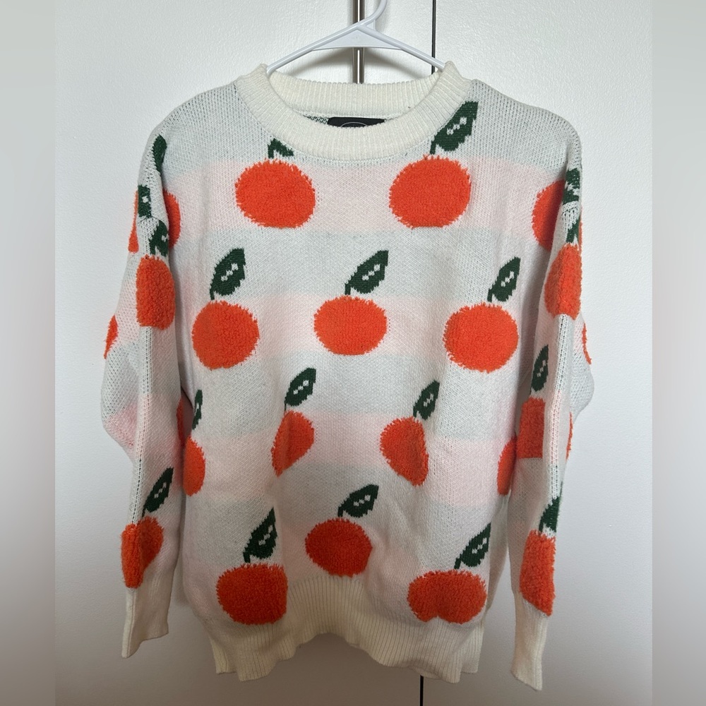 Orange prints sweater, Size S, Barely Used